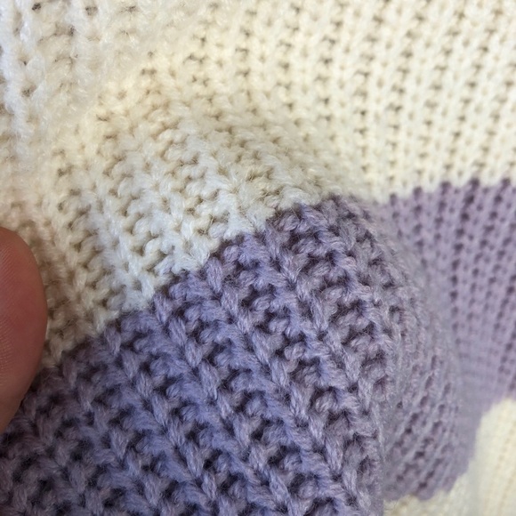 SANCTUARY NWT  Sweet Tooth Purple White Striped Sweater - Picture 5 of 8